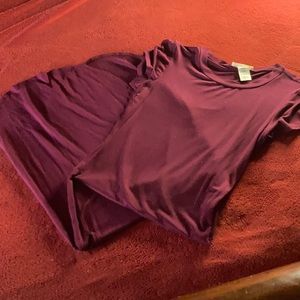 Burgundy t-shirt dress